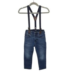 Osh Kosh Blue Jeans with Suspenders‎ 3T